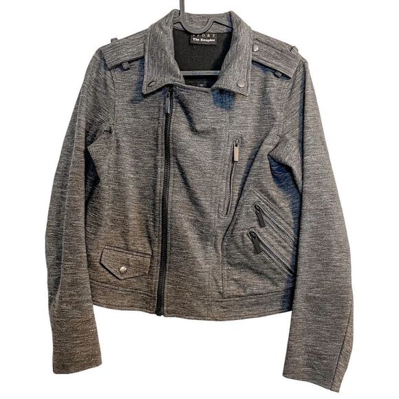 The Kooples Sport Moto Biker Jacket Grey - Picture 5 of 9